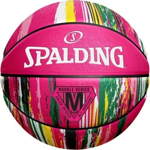 Баскетбольный мяч Spalding Marble Series, розовый (размер 6)