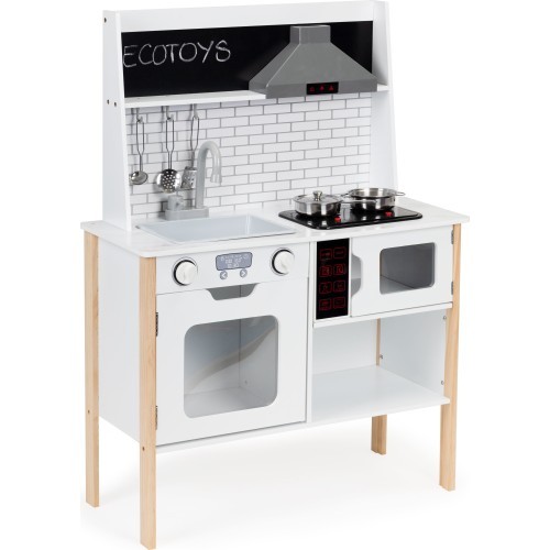 Деревянная кухня для детей со звуками и подсветкой ECOTOYS