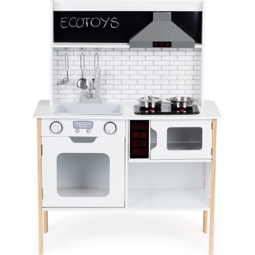 Medinė virtuvėlė vaikams su garsais ir šviesomis ECOTOYS