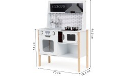 Деревянная кухня для детей со звуками и подсветкой ECOTOYS