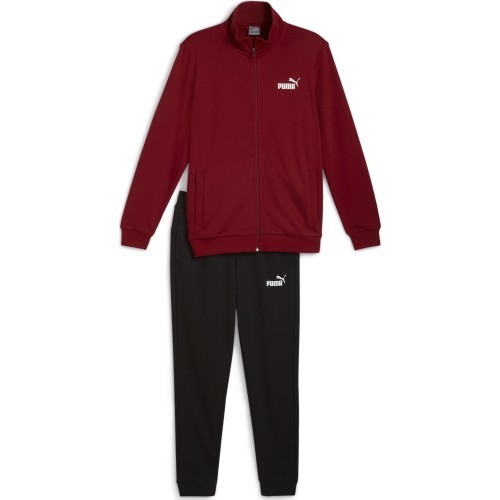 Puma Clean Sweat Suit Men's Tracksuit Black Red 585840 13