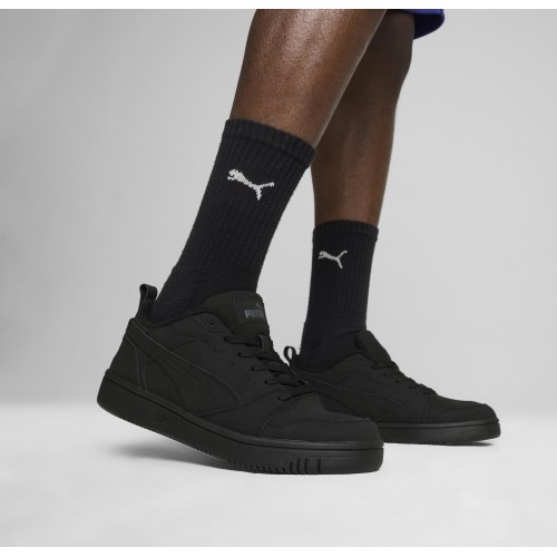 Мужские кроссовки Puma Rebound V6 Low Nubuck, чёрные 397475 03