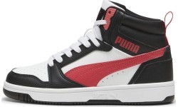 Puma Rebound V6 Mid Jr Junior Shoes White Black Red 393831 16