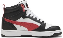 Подростковые кроссовки Puma Rebound V6 Mid Jr, белые/чёрные/красные 393831 16