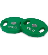 10 kg guminių olimpinių svarmenų diskų komplektas