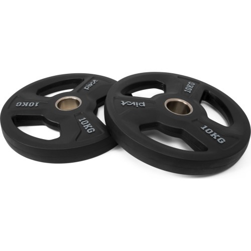 Pivot Fitness olimpinių guminių svorio diskų rinkinys, 10 kg