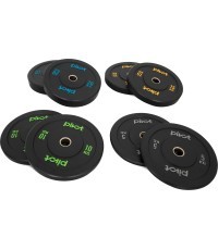 "Pivot Fitness Pro Training Bumper Plates Combi Set 100 kg