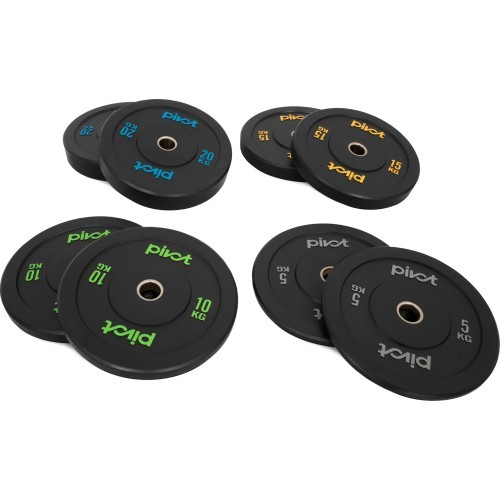 "Pivot Fitness Pro Training Bumper Plates Combi Set 100 kg