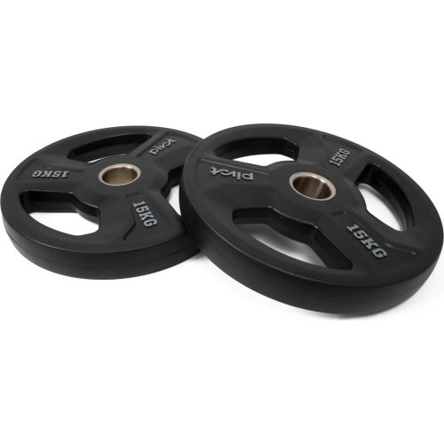 Pivot Fitness olimpinių guminių svorio diskų rinkinys 15 kg