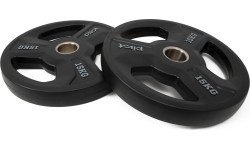 Pivot Fitness olimpinių guminių svorio diskų rinkinys 15 kg
