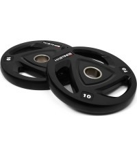 Hastings Pro Rubber Olympic Tri-Grip svarmenų diskų komplektas, 10 kg