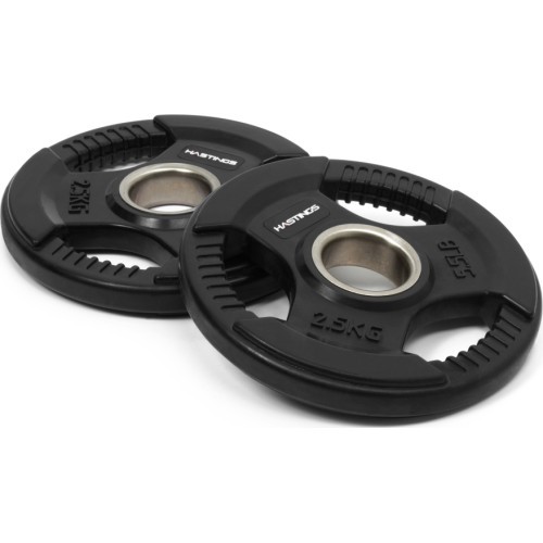 Hastings guminių Tri-Grip olimpinių svorio diskų rinkinys 2,5 kg