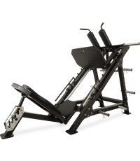 "Newton Fitness Black Series" BLK-875 kojų spaudimas ir "Hack Squat