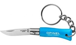 Opinel Colorama 02 Inox raktų pakabuko peilis, mėlynas