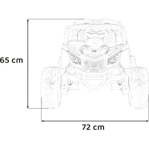 Электромобиль квадроцикл ATV CAN-AM Maverick, красный