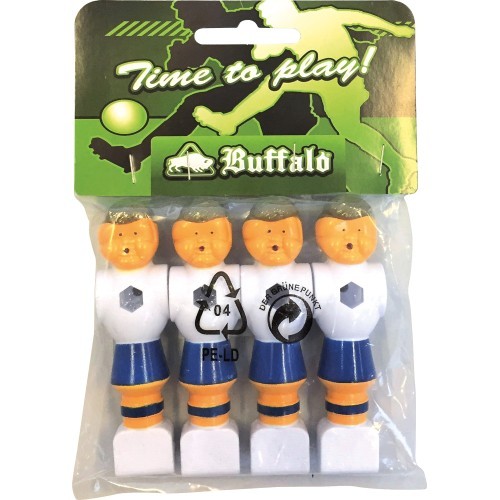 Stalo futbolo žaidėjai Buffalo, 16mm, mėlyni/balti, 4 vnt.