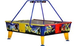 Air Hockey, 4 Monsters, 238x183 cm, Blue-Red-Yellow, With Coin Validator