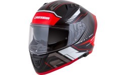Motociklininko šalmas Cassida Aero Drome Black Pearl/Red/White/Gray