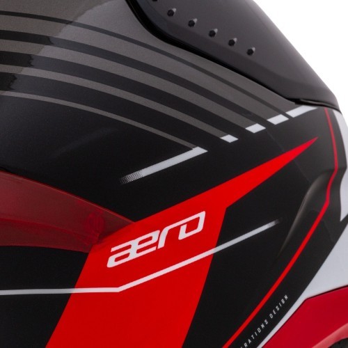 Мотошлем Cassida Aero Drome Black Pearl/Red/White/Gray