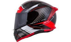 Motorcycle Helmet Cassida Aero Drome Black Pearl/Red/White/Gray