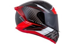 Motociklininko šalmas Cassida Aero Drome Black Pearl/Red/White/Gray