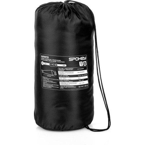Pavasario ir vasaros tipo miegmaišis 220 cm juodas Spokey GLOBTROTTER