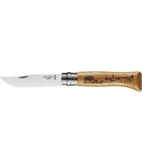 Peilis Opinel 8 Inox, ąžuolas, serija Animal – šernas