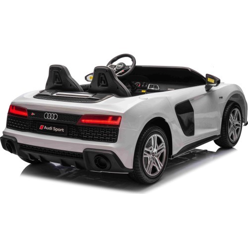 Elektromobilis Audi Spyder R8 LIFT, dvivietis, baltas