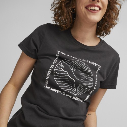 Женская блузка Puma Graphics She Move, чёрная 674451 01