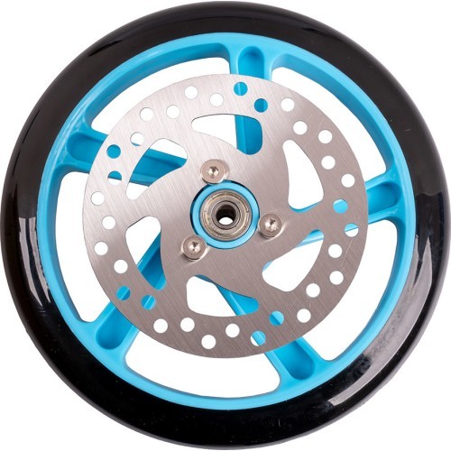 Replacement Wheel w/ Brake Rotor for inSPORTline Discola Scooter 200 x 30 mm - Blue