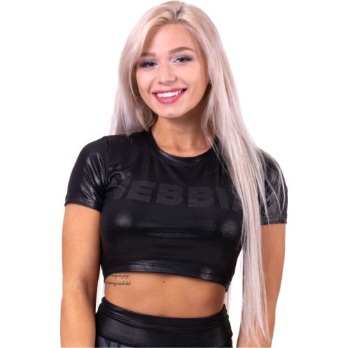 Women’s Crop Top Nebbia “Sandra D” 657 - Black