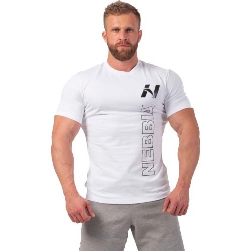 Men’s T-Shirt Nebbia Vertical Logo 293 - White