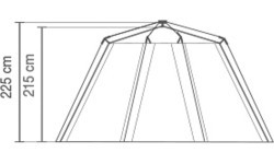 Tent Coleman Octagon Blue-Lime, 8 persons