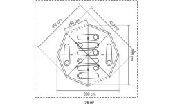 Tent Coleman Octagon BlackOut, 8 persons