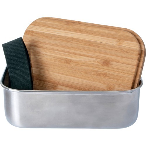 Priešpiečių dėžutė Origin Outdoors Bamboo, 0,8 l, nerūdijantis plienas