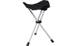 3-leg Folding Stool BasicNature Sandwich, Black