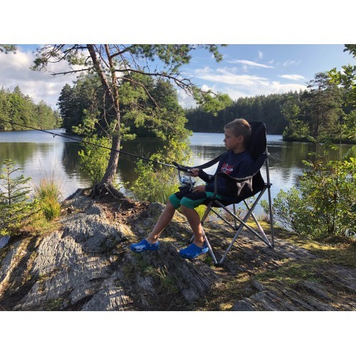 Folding Chair BasicNature Travelchair Holiday, Black