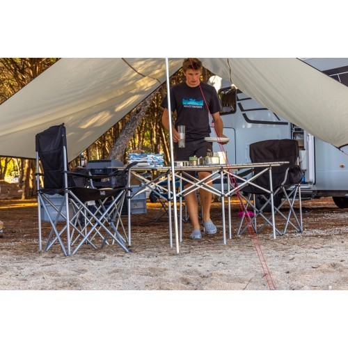 Sudedama kėdė BasicNature Travelchair Holiday, juoda