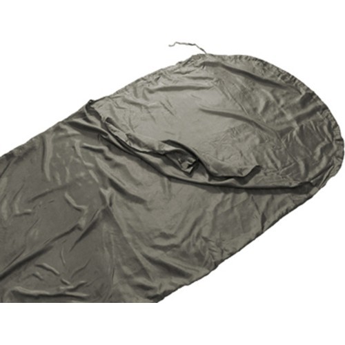 Sleeping Bag Liner Origin Outdoors Hoody Silk Semi-Rectangular Anthracite 