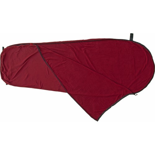 Miegmaišio įdėklas Origin Outdoors Microfleece, mumijos formos, bordo