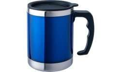Termopuodelis BasicNature Stainless Steel Beaker MUG, 0,42 l, mėlynas