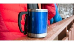 Termopuodelis BasicNature Stainless Steel Beaker MUG, 0,42 l, mėlynas