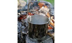 Pot BasicNature Billy Can Stainless Steel 1.4L