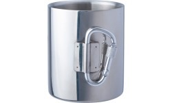 Sudedamas nerūdijančio plieno puodelis BasicNature Space Safer Thermo, 0,34 l