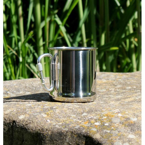 Foldable Stainless Steel Cup BasicNature Space Safer Thermo, 0.34L