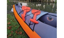 Teleskopinis irklas BasicNature Mini 107cm, oranžinis