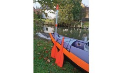Teleskopinis irklas BasicNature Mini 107cm, oranžinis