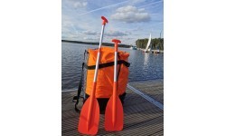 Teleskopinis irklas BasicNature Mini 107cm, oranžinis
