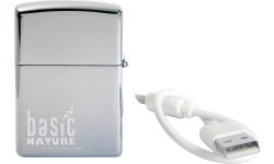 Lighter BasicNature Arc USB Polished