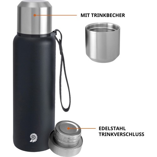 Термос Origin Outdoors Vacuum PureSteel, 0,5 л, чёрный